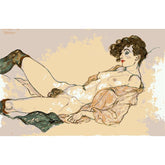 Nude woman reclining retro soft