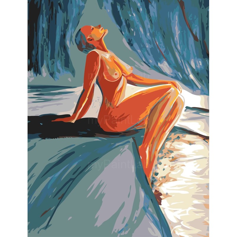 nude woman beach sunlight