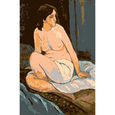 DIY Paint by Numbers Nude Woman Sitting Impressionist Warm Kit