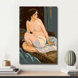 nude woman impressionist sitting DIY art wall decor modern artwork
