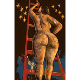 DIY Paint by Numbers Nude Woman Back View Ladder Night Stars Kit