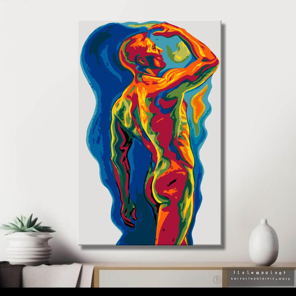 high-contrast colors with strong expression and modern aesthetic. Perfect for creative relaxation: premium materials ensure an impressive artwork for decor or gifting. DIY art wall decor modern artwork