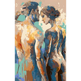 DIY Paint by Numbers Couple Nude Man Woman Intimate Modern Art