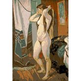 nude woman standing interior classical