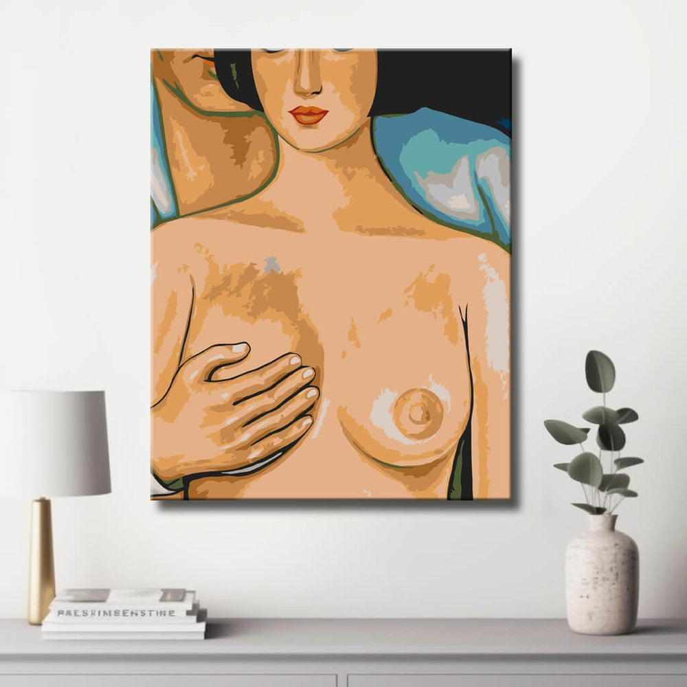 nude woman torso detail DIY art wall decor modern artwork