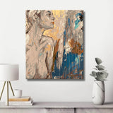 nude woman portrait calm DIY art wall decor modern artwork