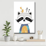 Paint by Numbers Cartoon Gray Raccoon