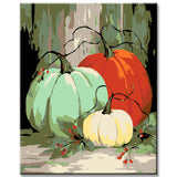 Painting by Numbers 3 Colorful Pumpkins