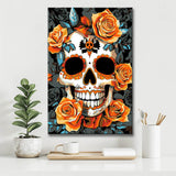 Painting by Numbers Laughing Skull Skull Among Roses