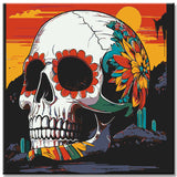 Painting by Numbers Skull Mexico