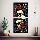 Painting by Numbers Skull Witch 2-Panel