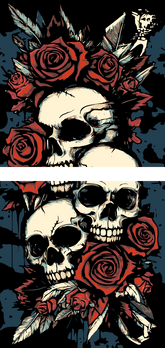 Painting by Numbers Skull Witch 2-Panel