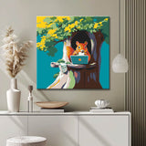 Painting by Numbers Art Illustration Squirrel with Laptop in Tree