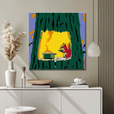 Painting by Numbers Art Illustration Squirrel in The Tree While Cooking
