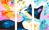 Painting by Numbers Art Illustration Cats - 3-Panel