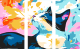 Painting by Numbers Art Illustration Cats - 3-Panel