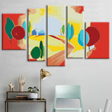 Painting by Numbers Art Illustration Colored Landscape 5-Panel