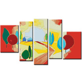 Painting by Numbers Art Illustration Colored Landscape 5-Panel