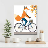 Painting by Numbers Animals Fox on A Bike