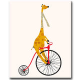 Painting by Numbers Animals Giraffe on A Bike
