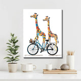 Painting by Numbers Animals Giraffe on The Scooter