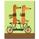 Painting by Numbers Animals Giraffe on The Scooter