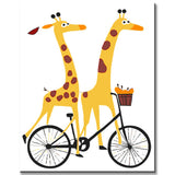 Painting by Numbers Animals Two Giraffes on The Tandem