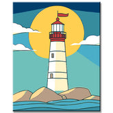 Painting by Numbers Lighthouse At Night