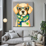 Painting by Numbers Dog in Scarf and Glasses