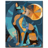 Painting by Numbers Geometric Illustration Cat