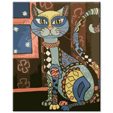Painting by Numbers Geometric Illustration Cat