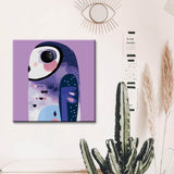 Painting by numbers illustration owl portrait shipping from DE