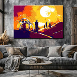 Painting by Numbers Art Culture People Standing on Mountain Sun in The Background