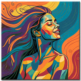 Painting by Numbers Art Culture Colorful Naked Woman