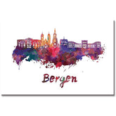 Painting by Numbers Norway Skyline Bergen