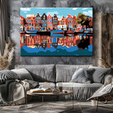 Painting by Numbers Art Landscape Houses Reflected in The Water