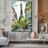 Painting by Numbers Art Landscape View of the Eiffel Tower in Paris