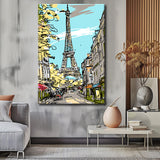 Painting by Numbers Art Landscape View of the Eiffel Tower in Paris