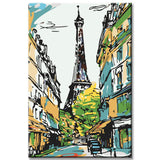 Painting by Numbers Art Landscape View of the Eiffel Tower in Paris