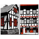 Paint by Numbers Art Landscape Half Timbered Houses 2-Panel