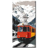 Painting by Numbers Art Landscape Red Railway