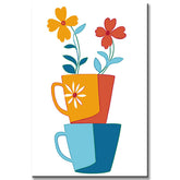 Painting by Numbers Art Minimalism Colored Cups