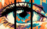 Painting by Numbers Art Triptych Colorful Eye 3-Panel