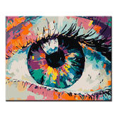 Painting by Numbers Art Colorful Eye