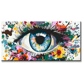Painting by Numbers Art Eye with Lots of Colorful Flowers