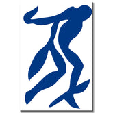 Paint by Numbers Art Blue Line Drawing Jumping Man