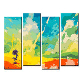 Painting by Numbers Art Colorful Painting Man with Umbrella 4 Panel