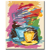 Paint by Numbers Abstract Art Mugs