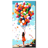 Painting by Numbers Art Lots of Colorful Balloons