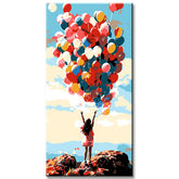 Painting by Numbers Art Lots of Colorful Balloons